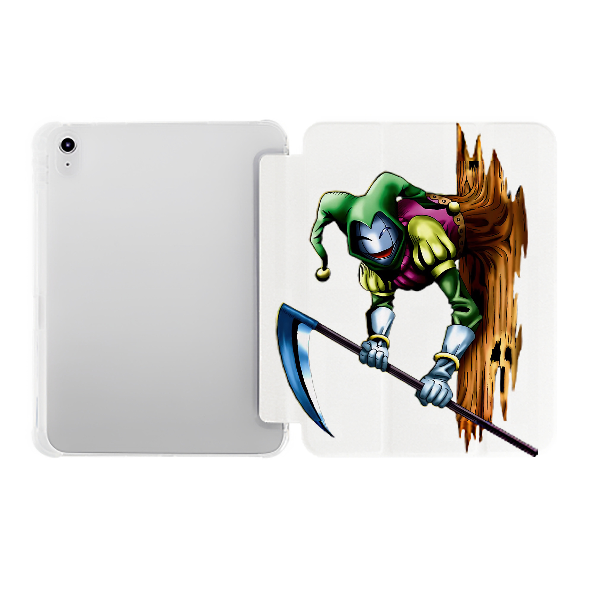 （画像用） 遊☆戯☆王 Yu-Gi-Oh! IPad ケース ペン収納付き 三つ折りスタンド PUレザー×シリコン 対応機種9.5/10.5/10.9インチ